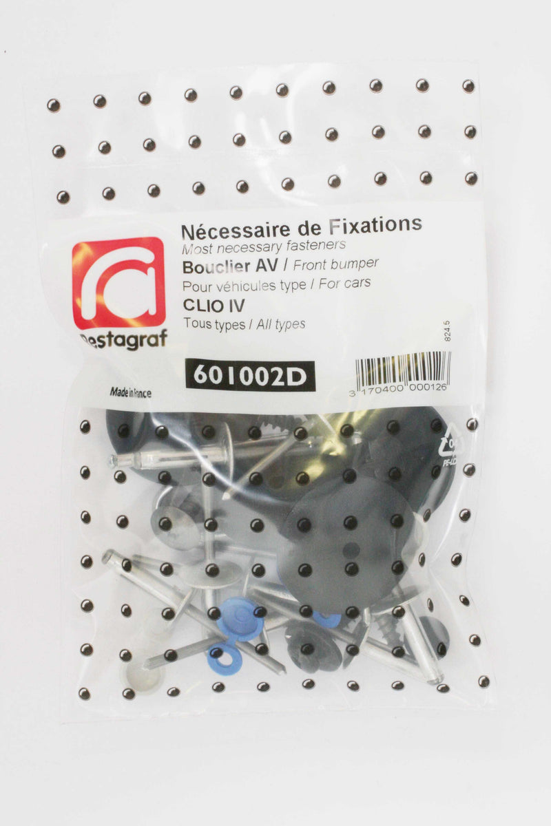 Restagraf Kit De Fixations Complet Bouclier Arrière Clio III Toutes Versions (09/2005-12/2014) - Réf. 601010H