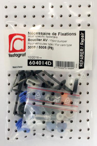 NECESSAIRE DE FIXATIONS POUR BOUCLIER AV 3008 / 5008 (P8) Tous modèles 10.2016 →