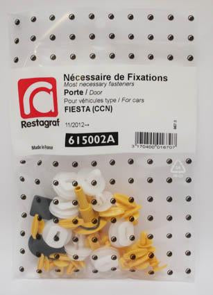 NECESSAIRE DE FIXATIONS POUR PORTE FIESTA (CCN) Tous modèles 11.2012 → 06.2017